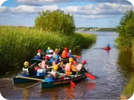 Canoeing to the island