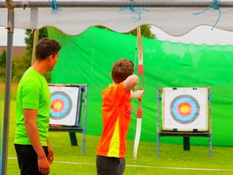 Taking shot at archery