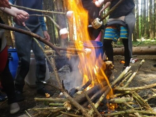 Camp Fire, Rooskey, Shannon River Adventure. Co. Roscommon
